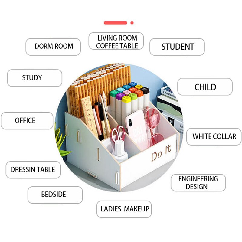 Desktop remote control organization storage box rack desk pen holder storage rack cosmetics sundries box