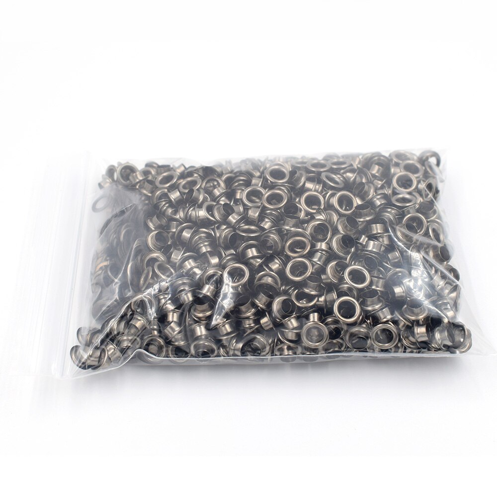 1000sets Eyelets Inner Diameter 5mm Brass Eyelets with Washer DIY Handmade Craft Sewing Clothing Belt Bulk Accessories: Black-5mm