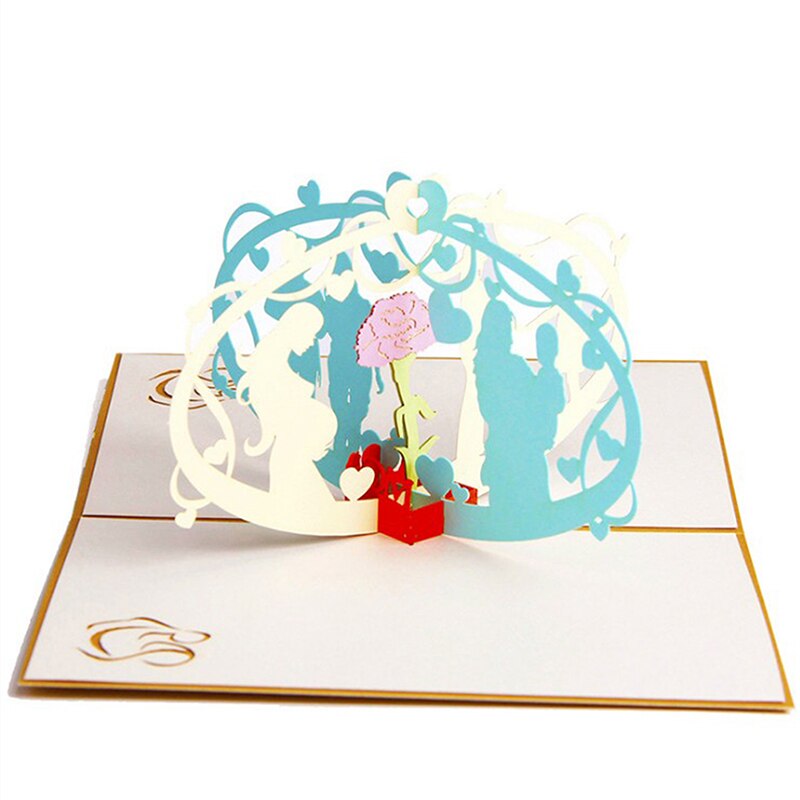 3D Mother's Day Pop Up Cards Flowers Card Thank You Greeting Card Mom