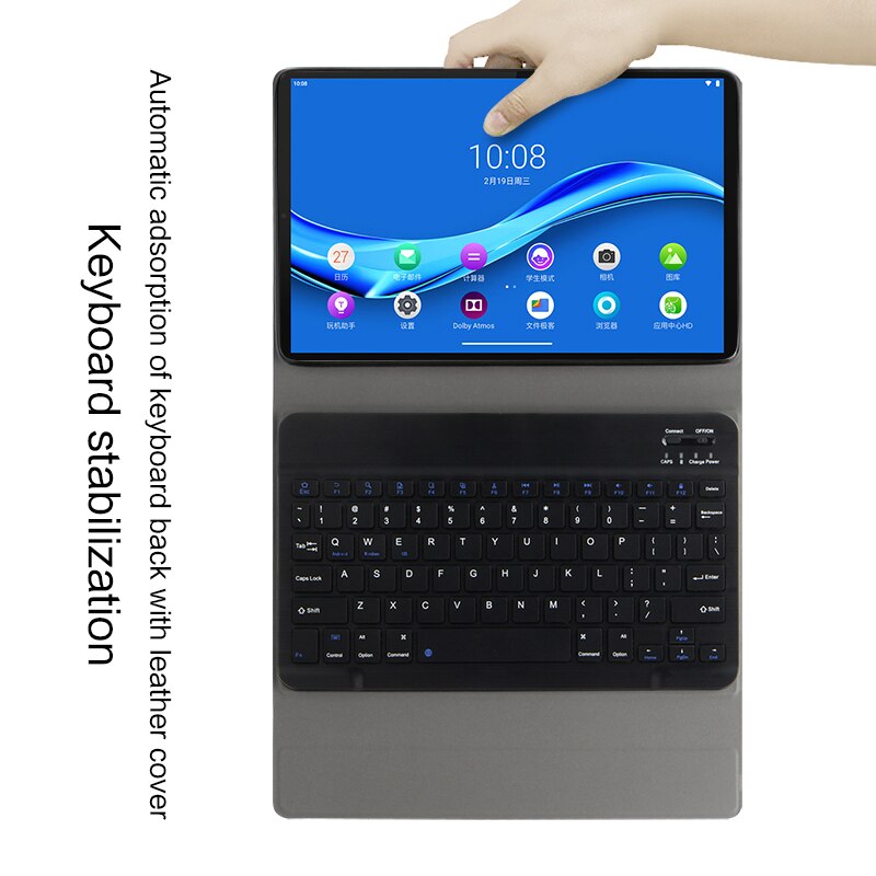 Schutzhülle für lenovo tab  m10 fhd plus 10.3 & #39 ;& #39 ;tablet mit kabelloser bluetooth-tastatur tb -x606f tb -x606x, magnetisch abnehmbare abdeckung