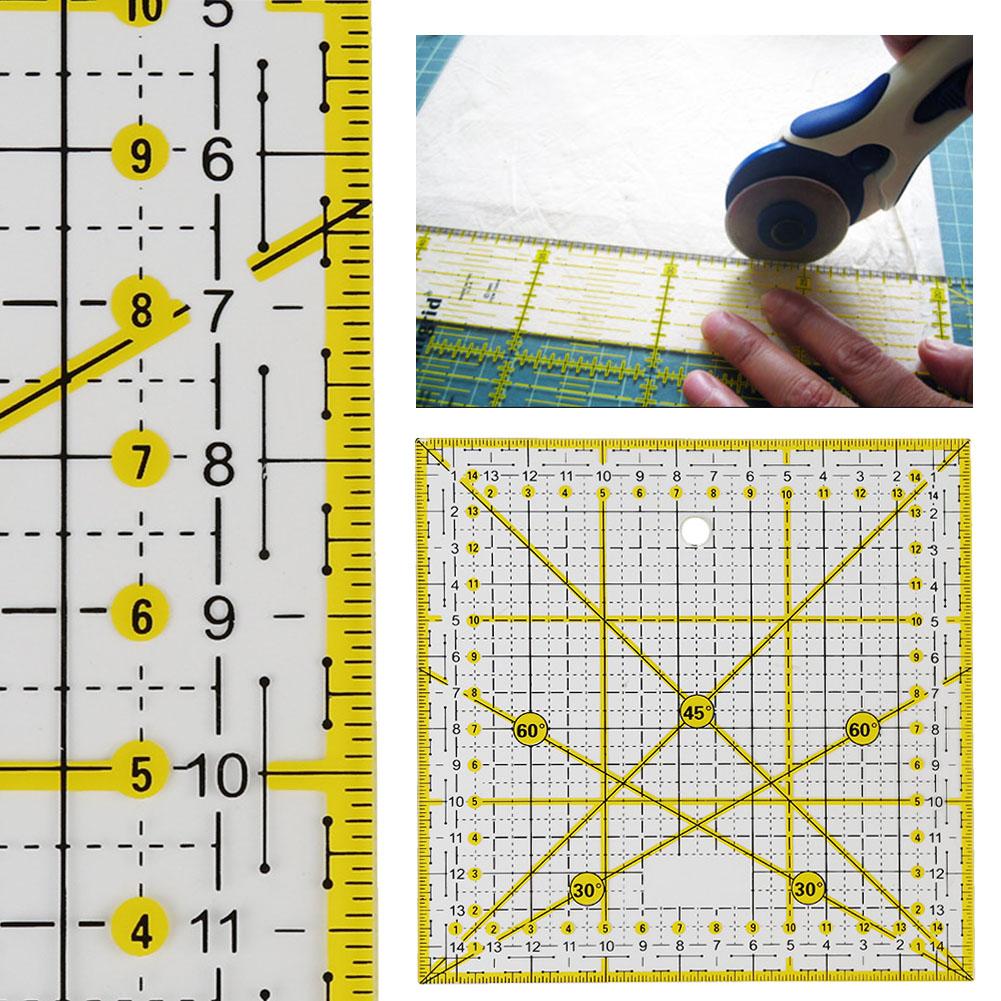 DIY Sewing Patchwork Tools Square Quilting Ruler Sewing Ruler Tailor Cutting Ruler Gadget for Home & Living 15*15CM