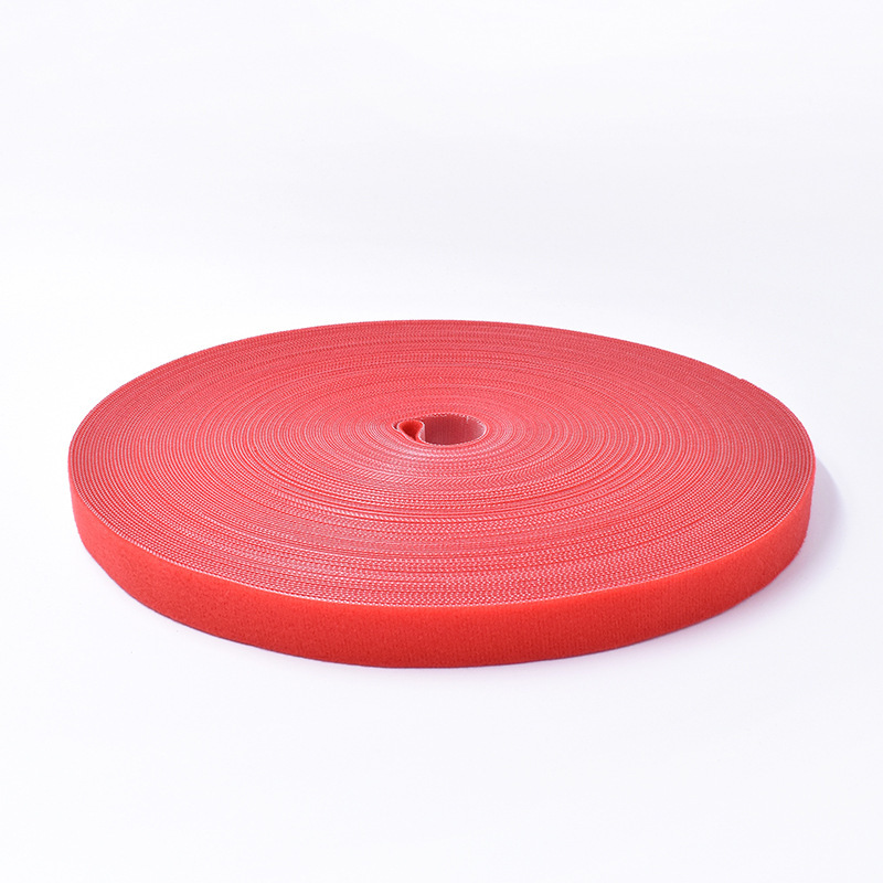 Rouleau de ruban adhésif de fixation Jumbo Vel cro, 50 mètres/rouleau, bricolage, réutilisable, Double face, crochet et boucle, attache de câble, sangles de gestion de fils: 25mm / WHITE