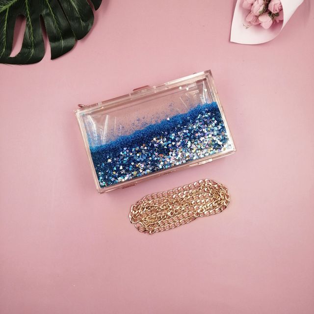 Helder Roze Portemonnees Handtassen Acryl Evening Clutch Tassen Voor Vrouwen Zomer Gouden Ketting