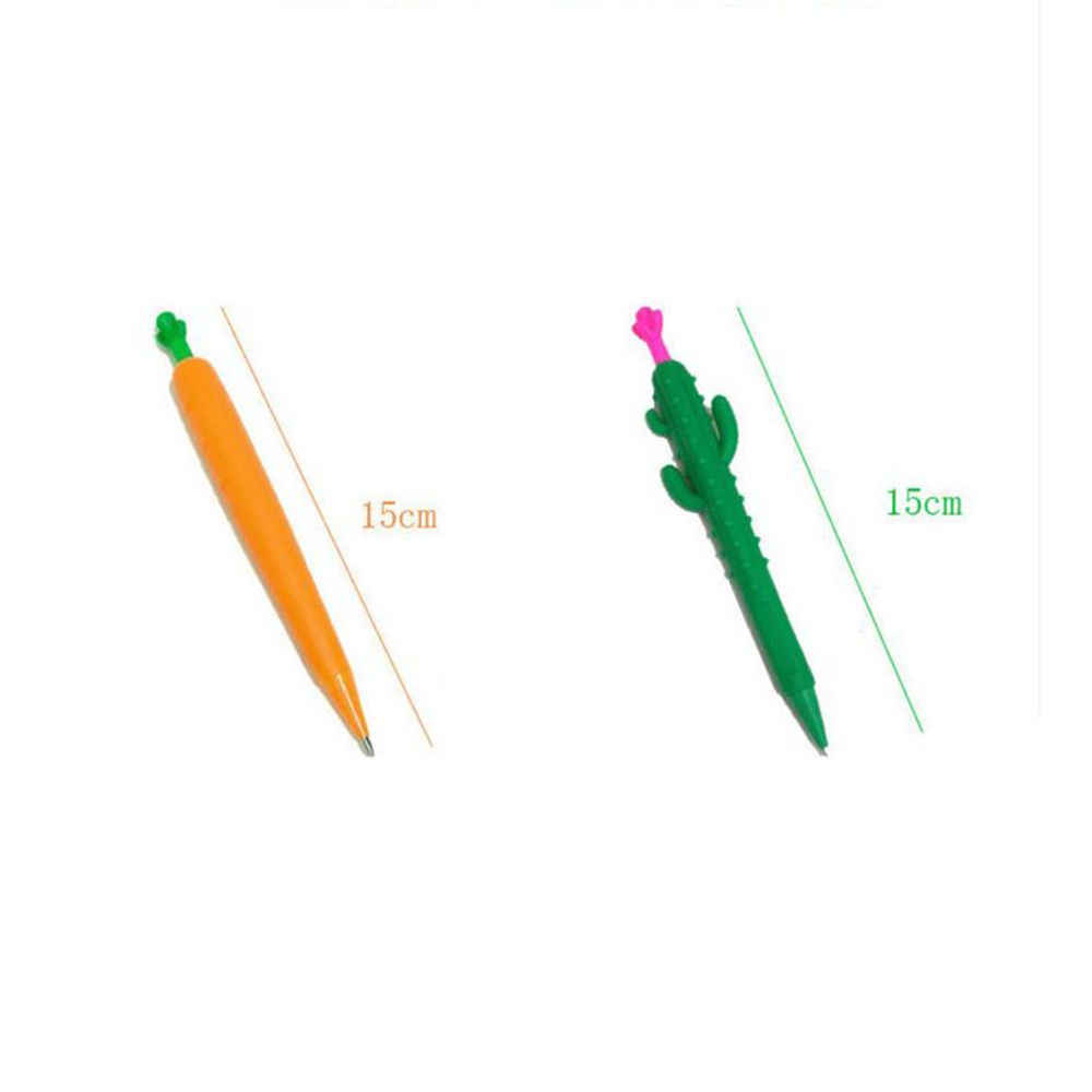 1 PC Carrot Cactus Corn Mechanical Pencil 0.5/0.7mm Mechanical Pencil Cartoon Cute Soft Gel Pen Press Pen Writing Tools