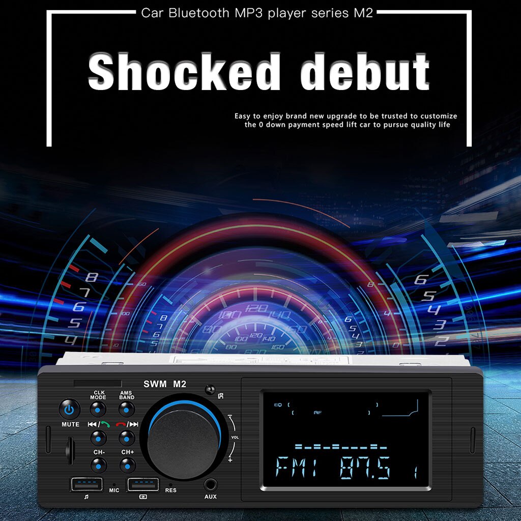 Autoradio Bluetooth Autoradio 12v Auto Stereo Radio Fm Aux Ingang Ontvanger Opladen Sd Usb In-dash1Din Auto Mp3 Multimedia speler # W