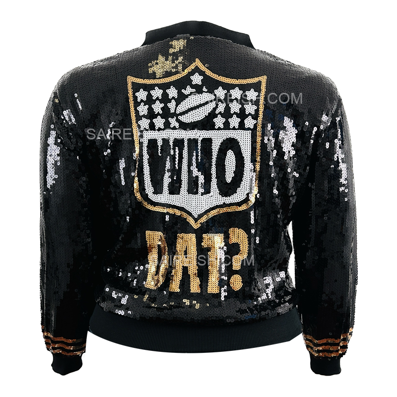 Jaquetas Saint Sequin, Preto e Dourado