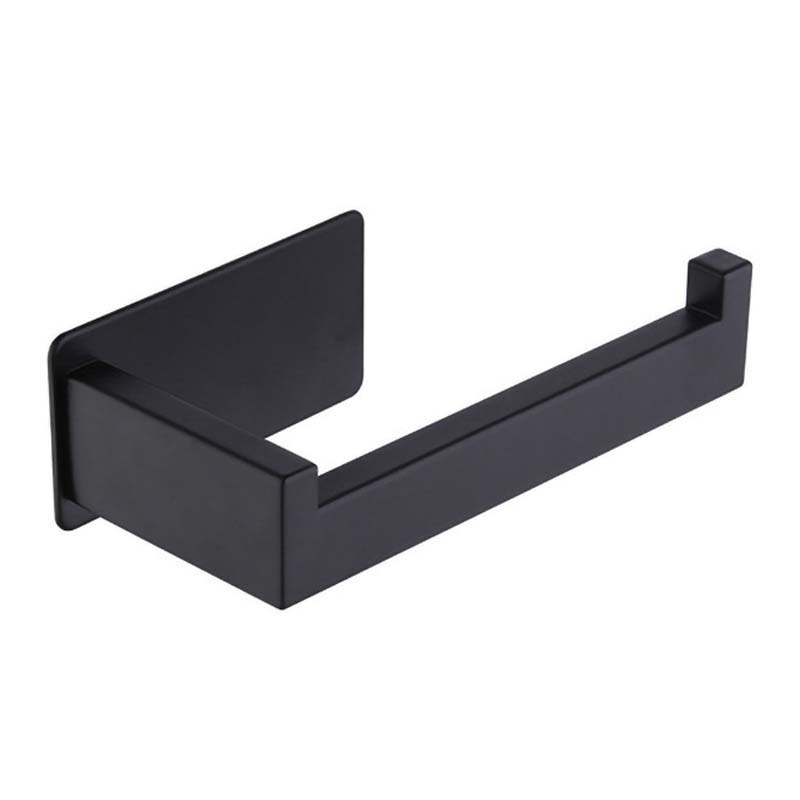 Toilet Paper Holder Matte Black, Toilet Tissue Roll Holders Dispenser and Hangers Wall Mounted for Bathroom &amp; Kitchen: Default Title