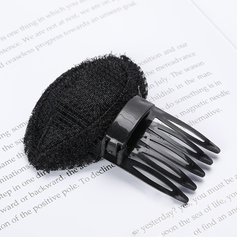 Pinzas para el pelo esponjosas, insertos invisibles para el cabello, almohadillas esponjosas para el cabello, almohadillas de raíz, rizadores de pelo sin calor, herramientas de estilismo: black
