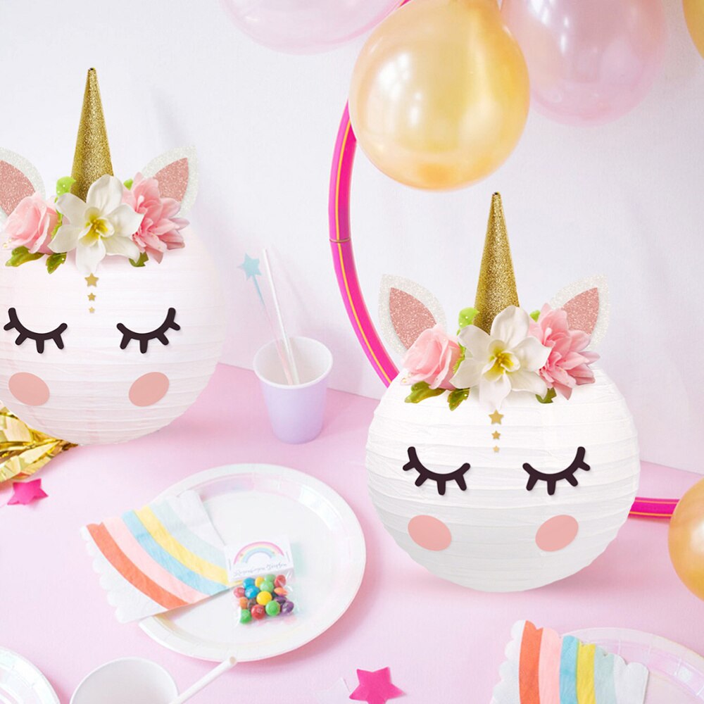 2pcs DIY Paper Lantern Cartoon Lantern Baby Shower Birthday Party Decor