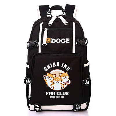 Nette Dogen Große Kapazität Rucksack Shiba Inu Printing Schultaschen Für Jugendliche Männer Frauen Reisetaschen Laptop Rucksack Mochila: A