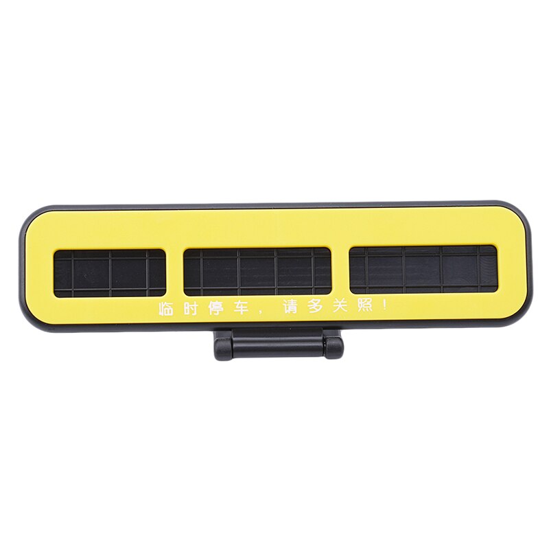 Auto opvouwbare nachtlamp tijdelijke parkeerplaats telefoonnummer kaart zuignap plaat auto flip verborgen tijdelijke parkeerkaarten: Geel