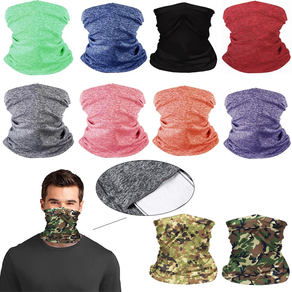 Unisex hoofd gezicht nek gaiter tube elastische bandana sjaal outdoor fietsaccessoires halve gezichtssjaals met onzichtbare zak