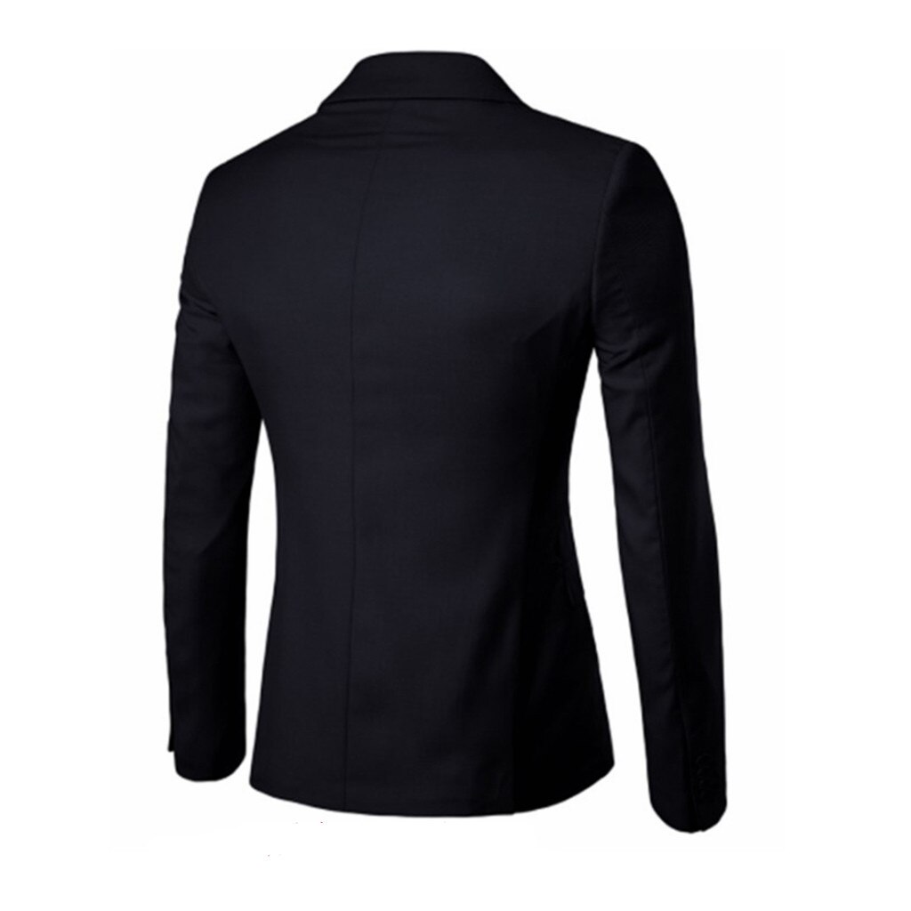 Heren Stijlvolle Casual Solid Blazer Bedrijvengids Wedding Party Uitloper Jas Pak Tops plus size Mannelijke blazers Heren jas Bruiloft 7.19