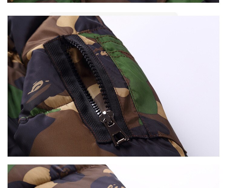 Kids Sneeuw Overalls Winter Snowsuit Lange Mouwen Met Grote Bont Hoodies Print Lange Stijl Kids Sneeuw Jassen Peuter Jongen kleding