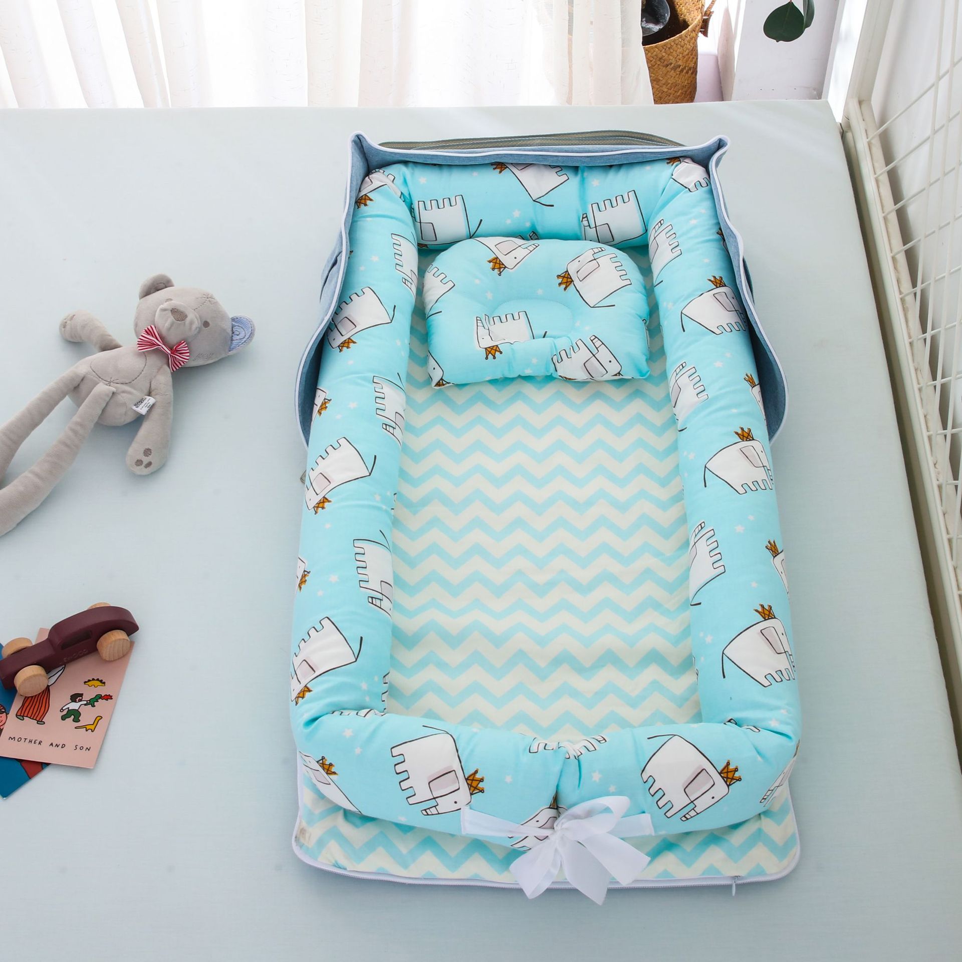 Portable Baby Bed For Boys Girls Travel Bed Infant Cotton Cradle Crib Baby Bassinet Multifunction Foldable Newborn Bed Babynest: A4