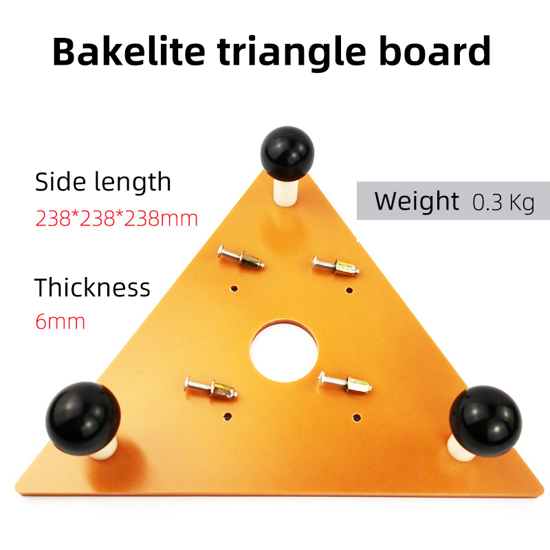 Trimmerbasekantskjærer balansebrett vippebrett guidebord bakelitt trekantbrett trimmertilbehør trebearbeiding: Hvit