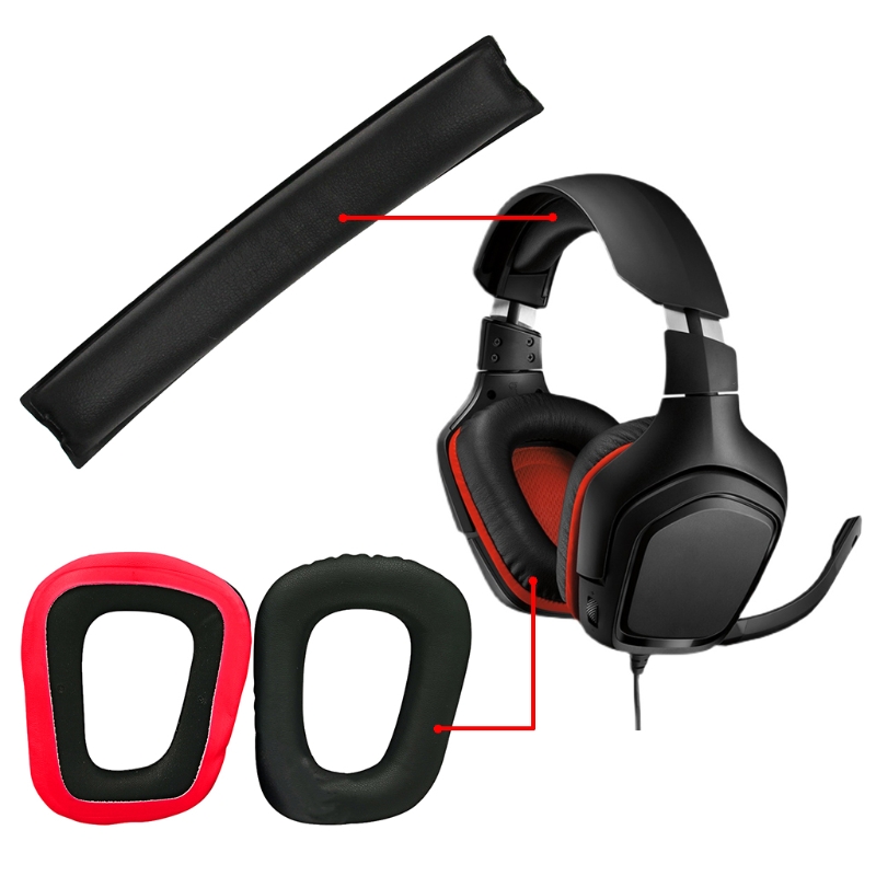 Oreillettes de jeu logitech pour casque G432 G431 G430 G230 G231 G930, Kit de remplacement