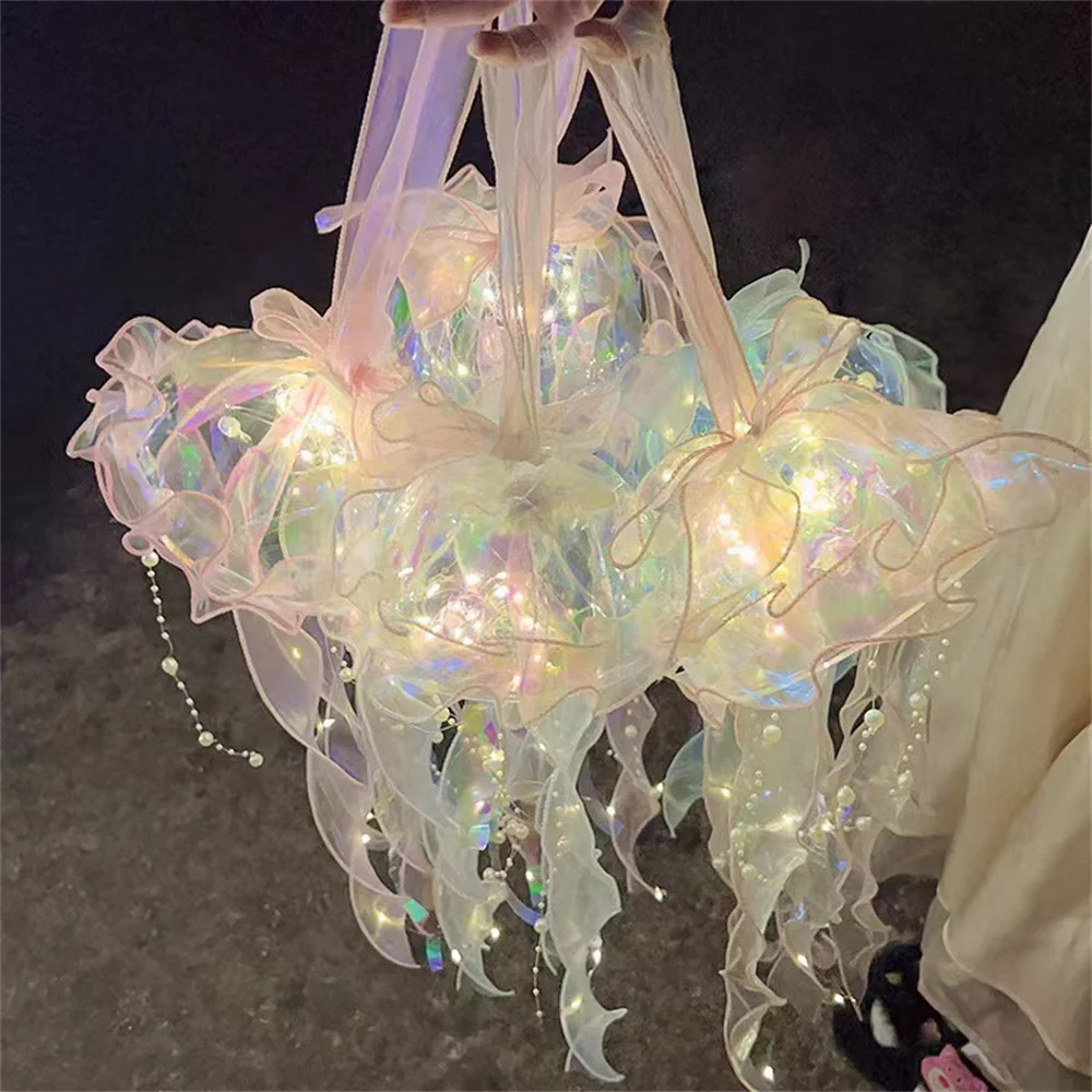 Lampe blomsterlampe soveværelse natlampe glødende vandmænd til hjemmet havefest festival atmosfære dekoration