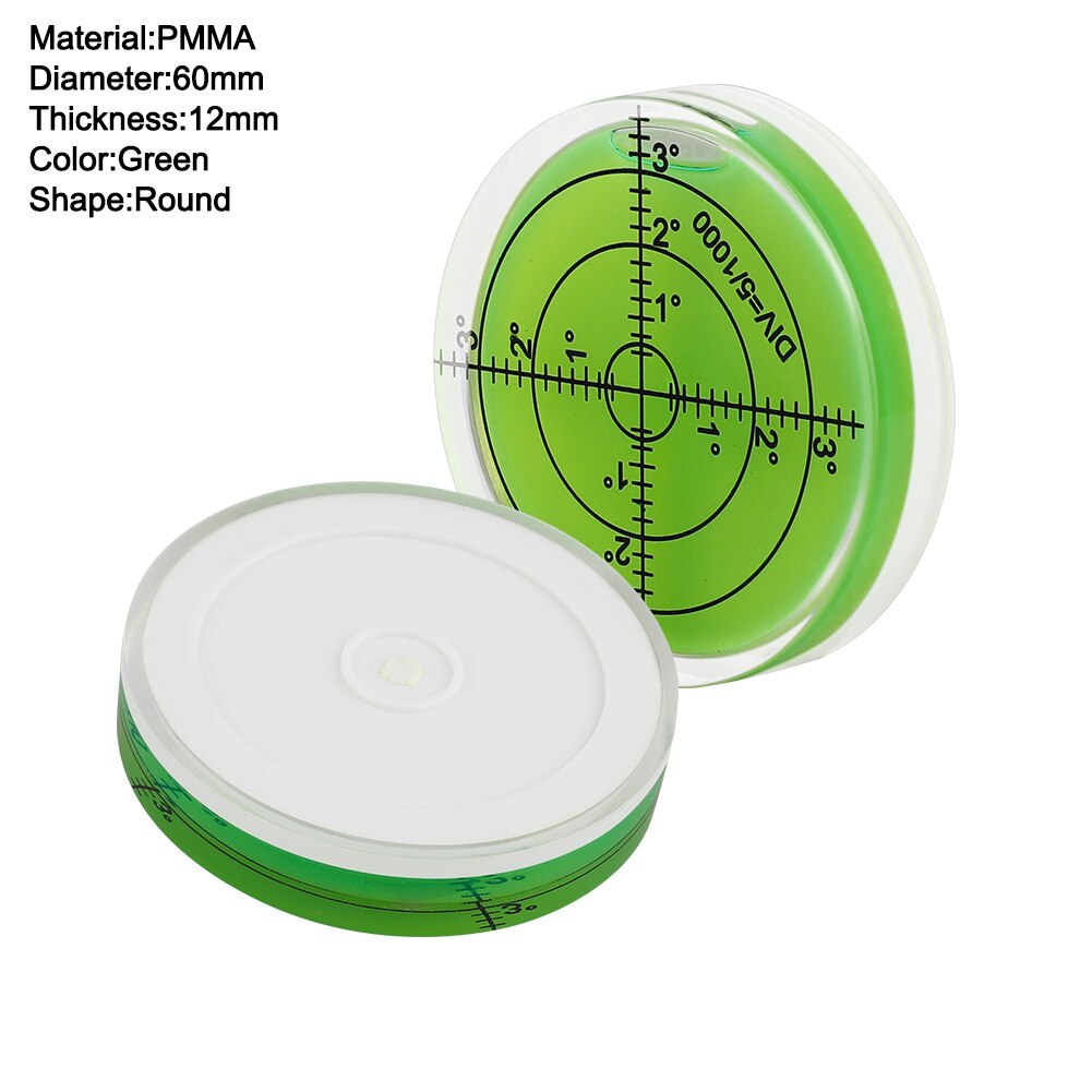 60*12mm Circular Bubble Level Spirit level Round Bubble Level Measuring Instruments Tool Universal Protractor Tool