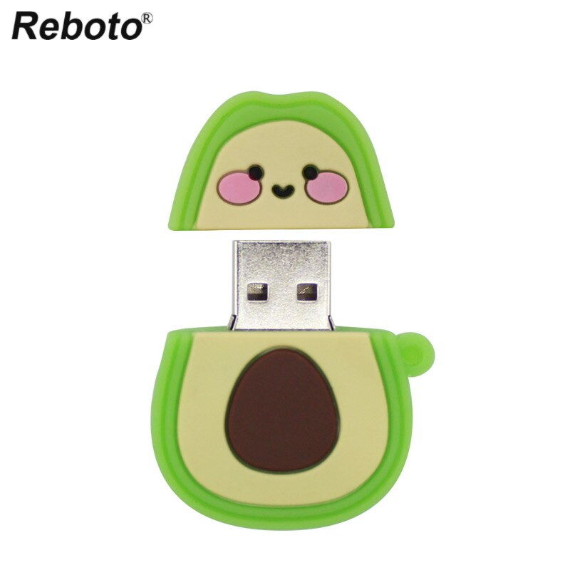 Cartoon Fruit USB Flash Drive 32GB Cute Lemon Pendrive Cartoon Avocado Storage Disk Memory Stick Adorable Funny Cartoon U Disk