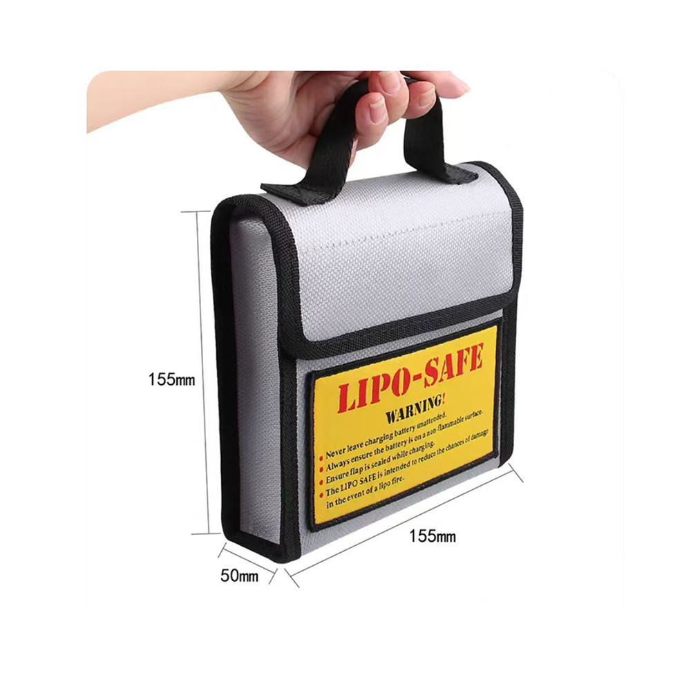185x75x60mm carré RC LiPo sac de sécurité batterie sécurité ignifuge antidéflagrant garde batterie Protection sac de charge pour jouet RC: Rouge