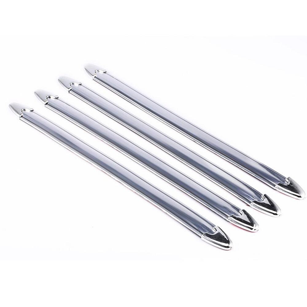 4 Stuks Zilver Chrome Bumper Hoek Side Edge Guard Grandado