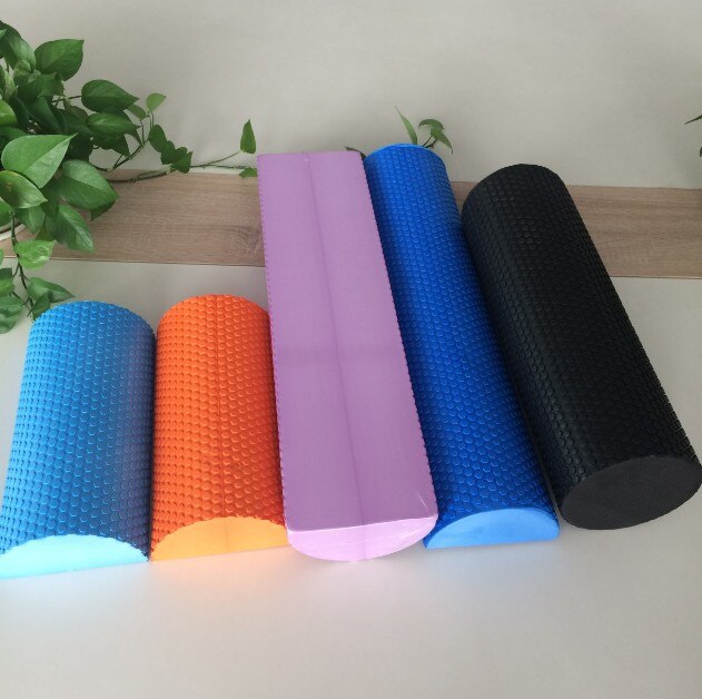 Halv rund eva skum rulle til yoga pilates fitnessudstyr balance pad yoga blokke med massage flydende punkt 30-45cm