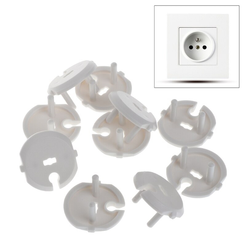 10Pcs presa elettrica Standard francese Baby Kids protezione di sicurezza per bambini protezione Anti Shock elettrico spine Protector ruota la copertura