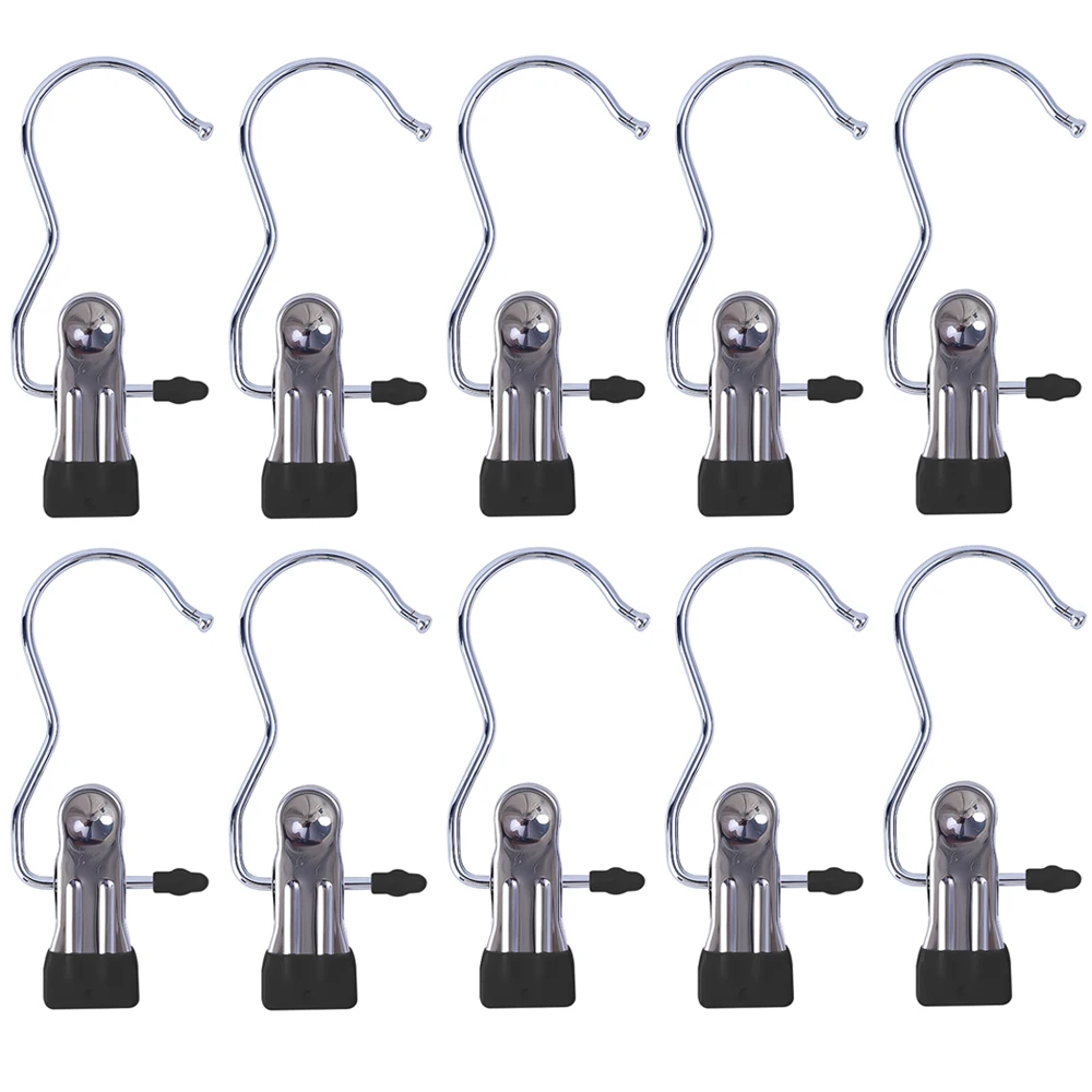 1-10 Stuks Clip Roestvrij Stalen Kleding Clip Multifunctionele Boot Organizer Wasknijpers Washaak Thuis Opslag voor Kleding Handdoek: L / MULTI