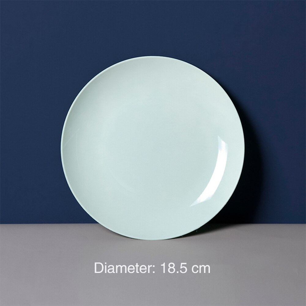 Plato de plástico para cocina, plato pequeño para salsa, vinagre, platos para aperitivos, porcelana de imitación creativa, redondo, para el hogar, plato para fruta: Gris claro