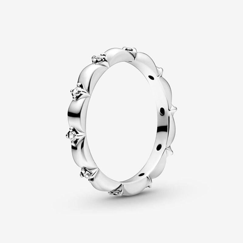 Lente Authentieke 925 Sterling Zilveren Ring Fonkelende Daisy Bloem Kroon Ringen Vrouwen Engagement Sieraden: 9 / 093