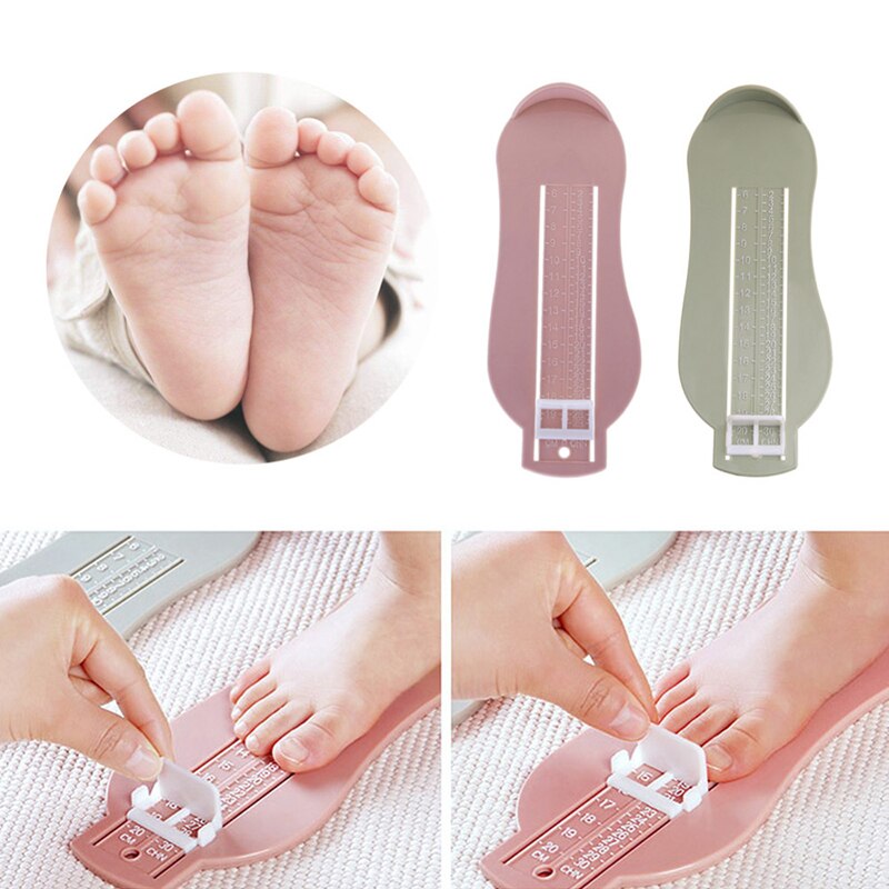 Barn spædbarn fod måler måler sko størrelse måler lineal værktøj baby barn sko småbarn spædbarn fod måling i 0-8 år pj -021