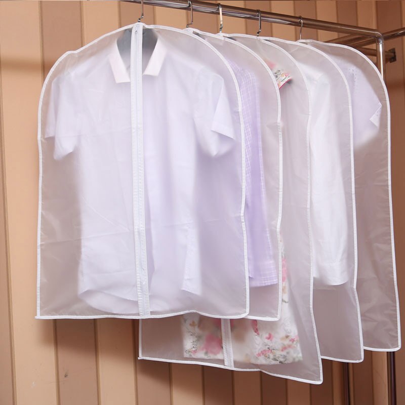 Transparent dust cover clothes storage bag closet wardrobe hanging organizer Suit Bag Moth Proof Garment Bags Home organizer