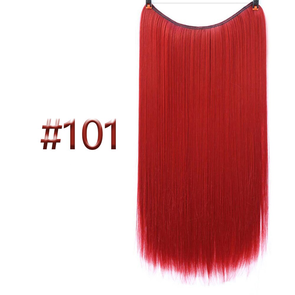 Liangmo Hair Extensions Onzichtbare Ombre Synthetische Natuurlijke Flip Verborgen Geheim Draad Crown Grijs Roze Voor Vrouwen: Z101