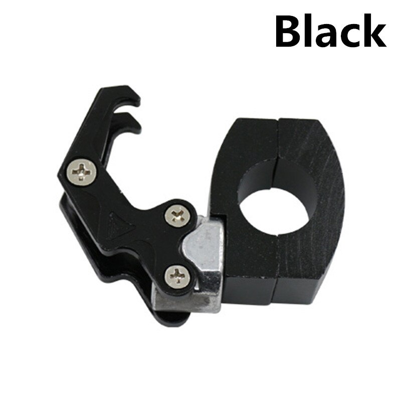 Ganchos universales para motocicleta, bolsa de equipaje, gancho para casco, fácil de instalar, soporte para bolsa de almacenamiento, aleación de aluminio: Black