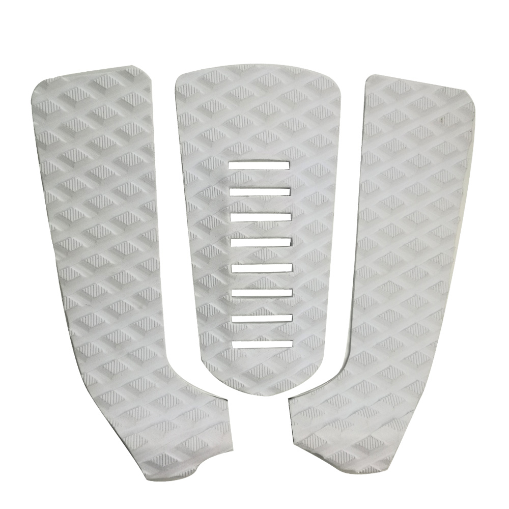 1Set/3 pezzi EVA tavola da Surf trazione coda pad Surf Surf Deck grip: WHITE