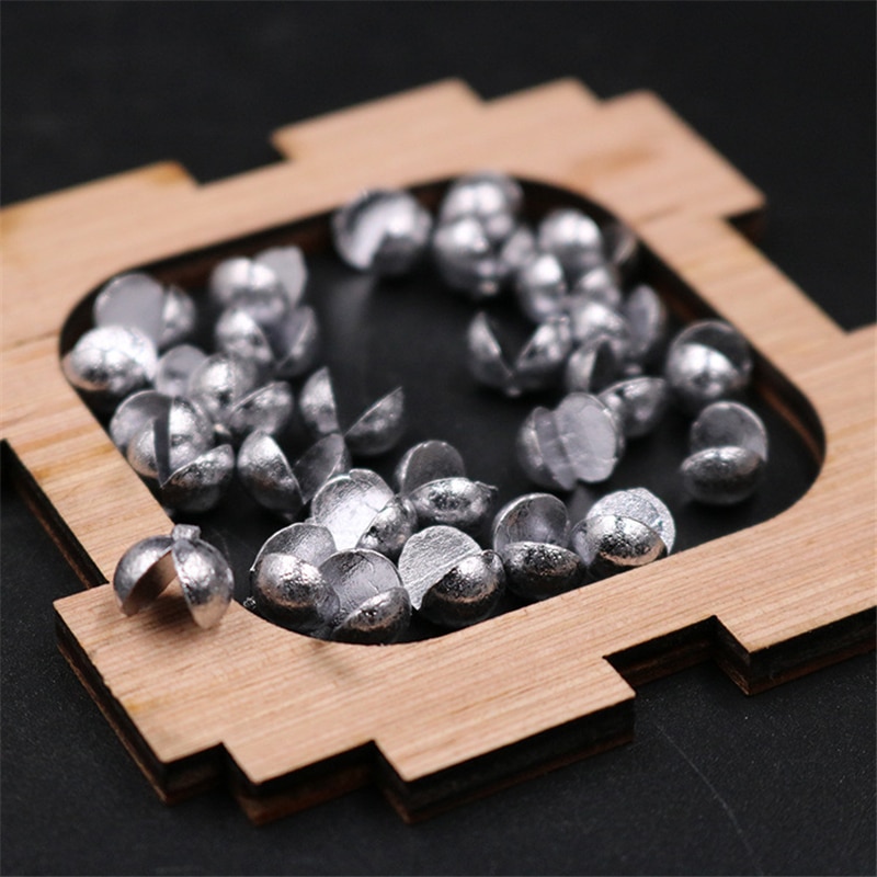 20pcs/lot 0.2g-2g Premium Solid Oval Split Shot Open Lead Sinker Bean Shaped Weight Lead Fishing Lure Tackle Accessories