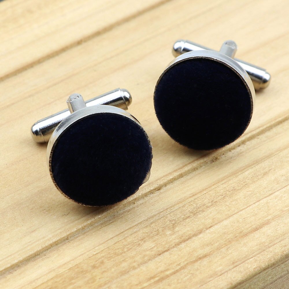 Boutons de manchette de chemise pour hommes, bijoux ronds en daim doux, à la , pour affaires, fête de mariage, accessoires pour hommes, de: 13