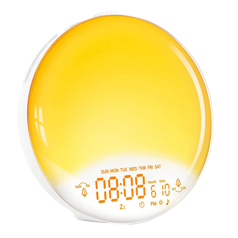 Wake Up Light Sunrise Alarm Clock For Kids Heavy Sleepers Bedroom With Sunrise Simulation Sleep Aid Dual Alarms