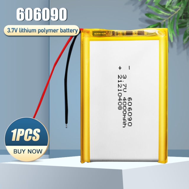 606090 3.7V 4000mAh Rechargeable Li-ion Lithium Polymer Battery For GPS PSP DVD Power Bank Tablet PC Reading Machine LED Lights: 1PCS