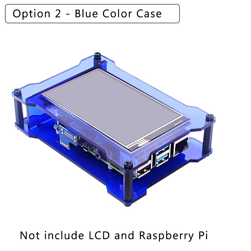 Acryl Case Voor Raspberry Pi 4 Inch Lcd Hdmi-Compatibel Touch Screen Alleen Voor Onze Winkel &#39;S Screen: Blue