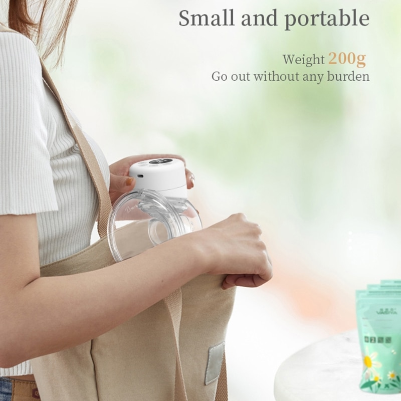 Electric Breast Pump Silent Wearable Automatic Milker Portable Milk Extractor 77HD