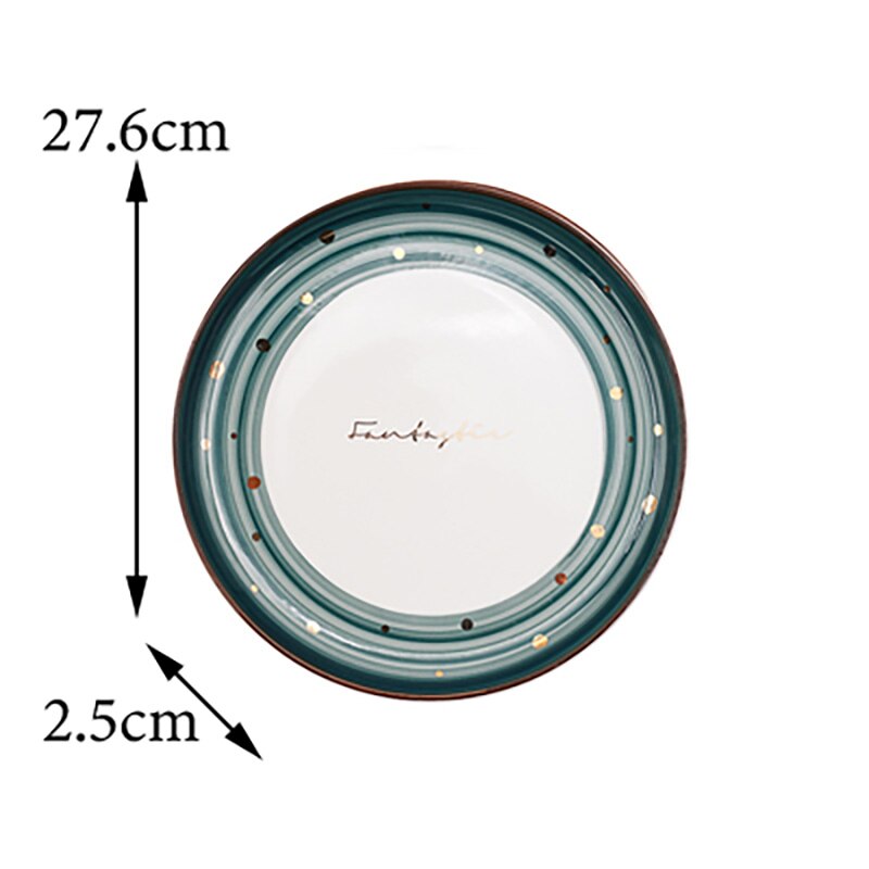 FANCITY Household fish dishes, ceramic dishes, lovely dishes, fruit dishes: B 1