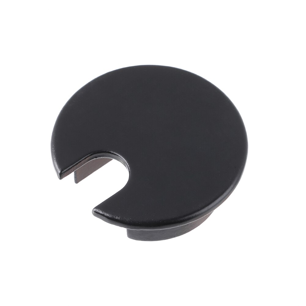 Cache-trou de fil de Table de bureau, œillet d&#39;ordinateur, sortie de câble de Table, bouchon anti-poussière, organisateur de fil, boîte de ligne, pince de câble: Matte Black