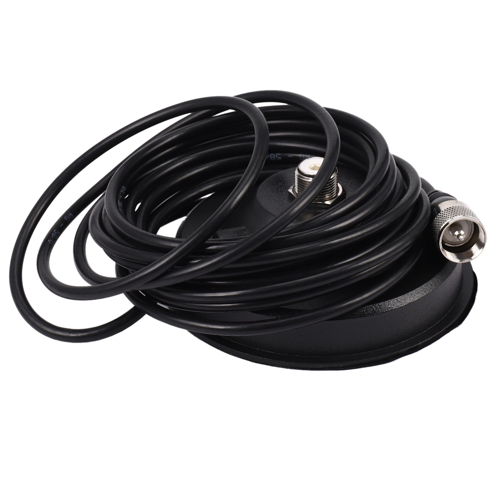 UHF PL259 Port Connectors 5M Feeder Cable +13cm Magnet Mount Bracket for Car Radio Amateur Ham CB Two Way Radio Antenna Base