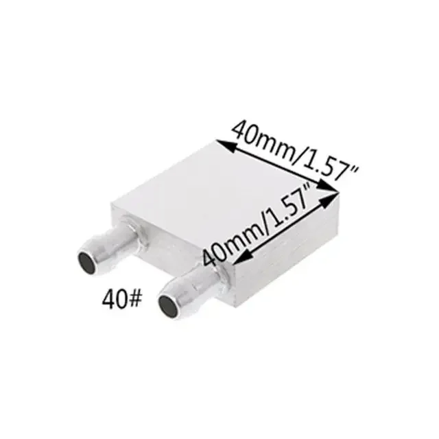 Aluminium Wasser kühl Block Kühlkörper für PC Laptop CPU Kühler Kühler 40/80/120/160/180/200/240mm: Braun