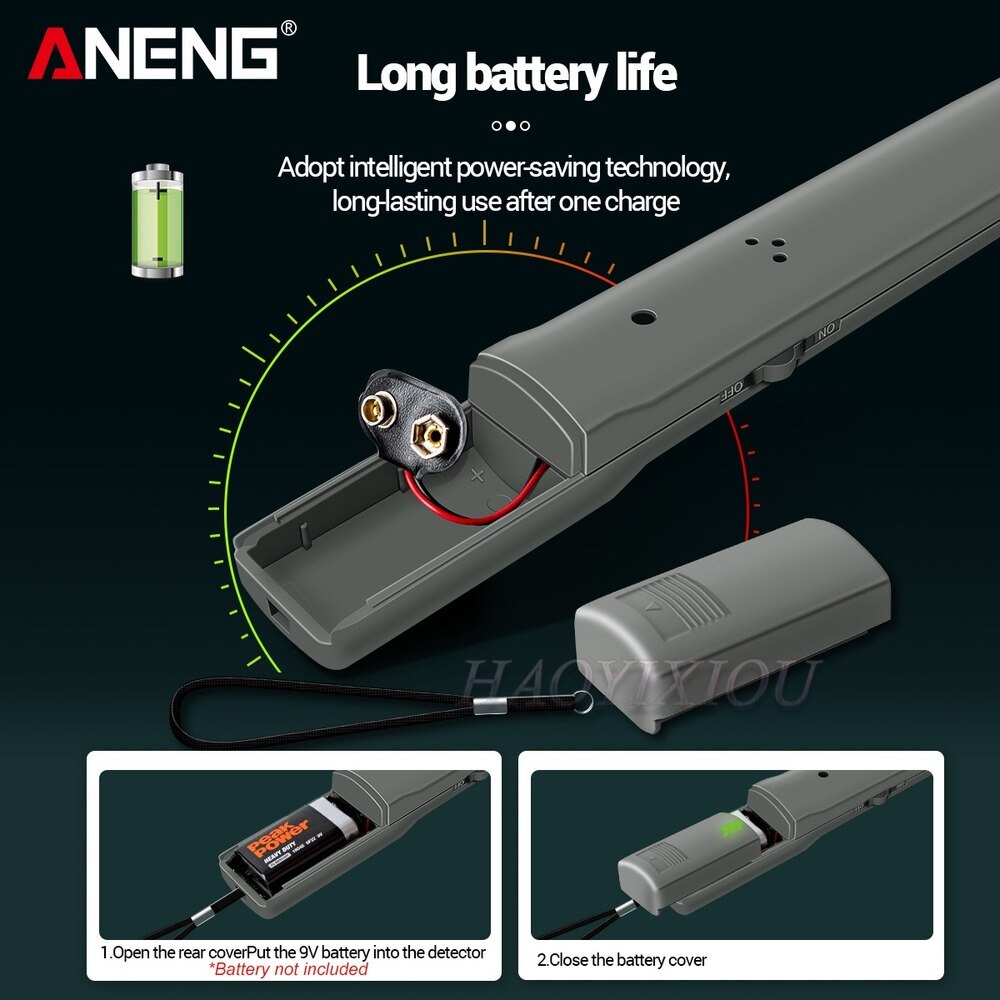 ANENG DM3004A Metal Detector Portable Electronic Metal Detecting Device Airport Security Metal Detectors180 Foldable Head