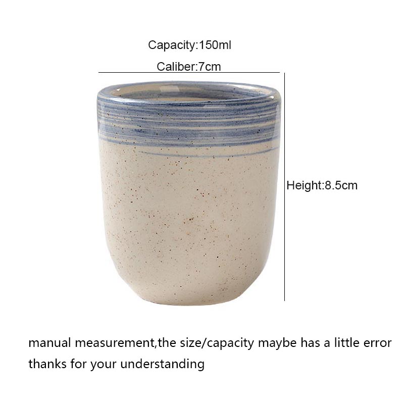 2 stks/partij 150 ml Master Cup Vintage Keramische Grof Aardewerk Handgeschilderde Cups Drinkware Mok Espresso Koffie Melk Mugss Theewaar art