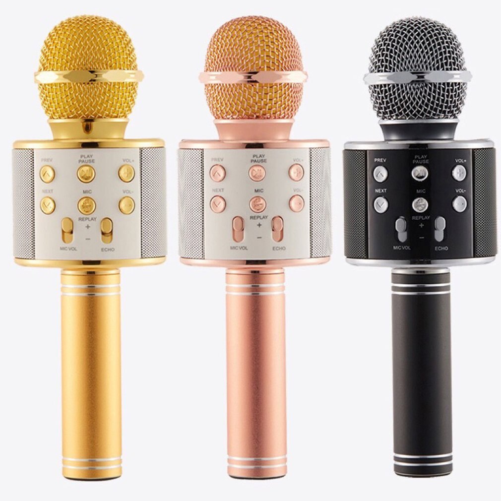 Wireless USB microphone condenser karaoke mic bluetooth stand radio mikrofon studio recording studio