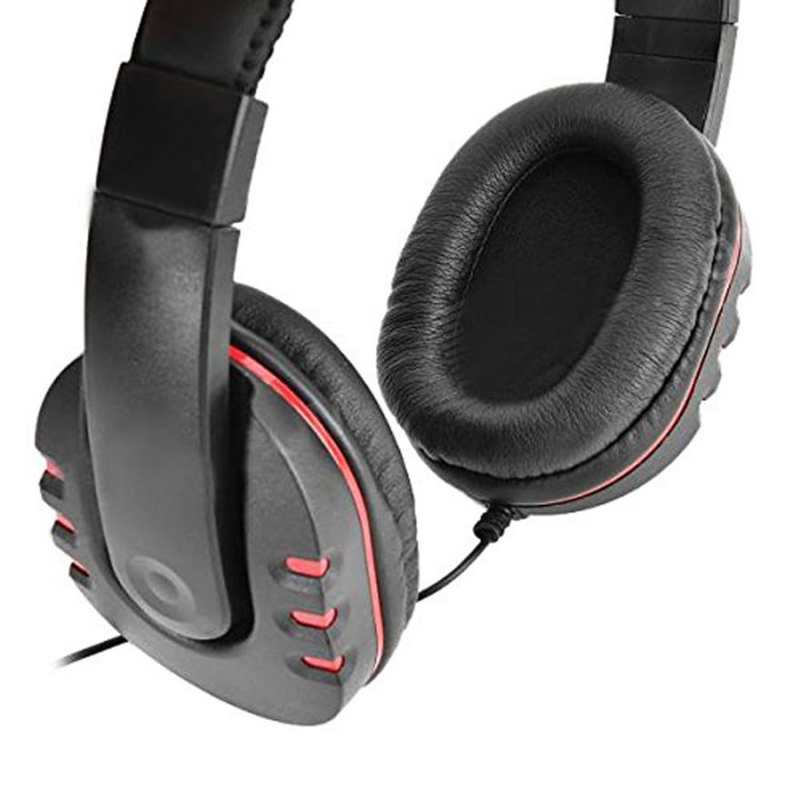EC2 HIPERDEAL casque Bluetooth casque de jeu commande vocale filaire HI-FI sonore pour PS4 noir + rouge Jul3